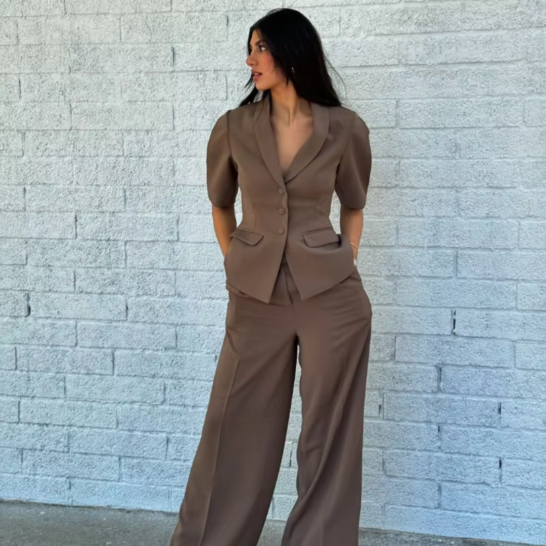 Amelie Blazer Set | Elegantes Damen Set mit Retro Look und Knöpfen