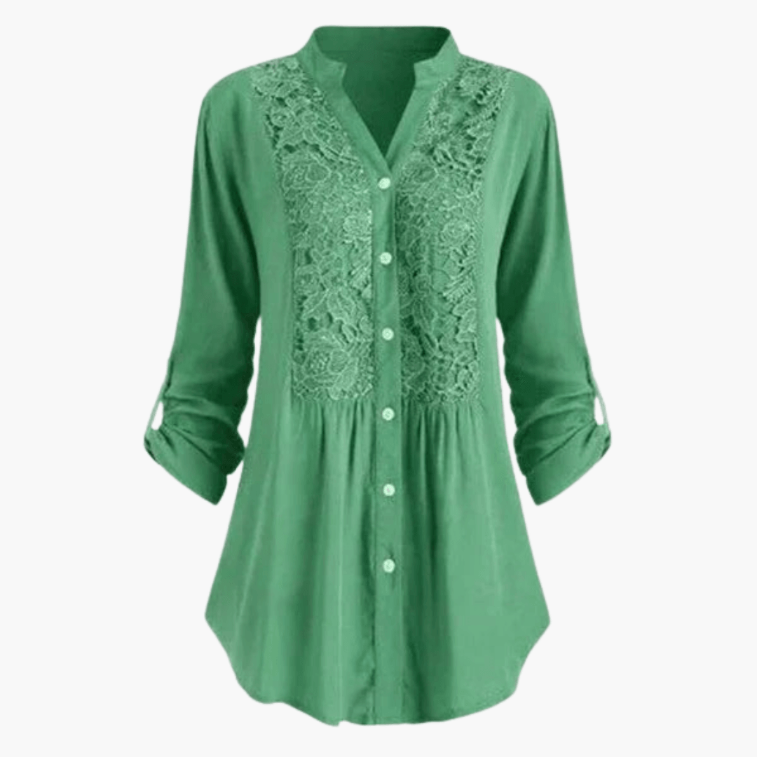 Stylische Bluse mit langen Puffärmeln für Frauen