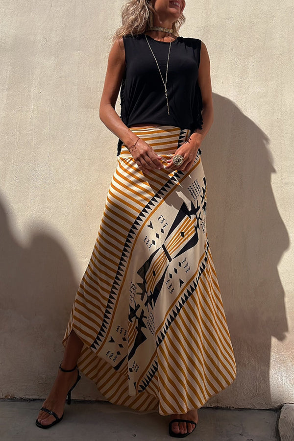 Lillymoda | Janiya - eleganter bedruckter Maxirock