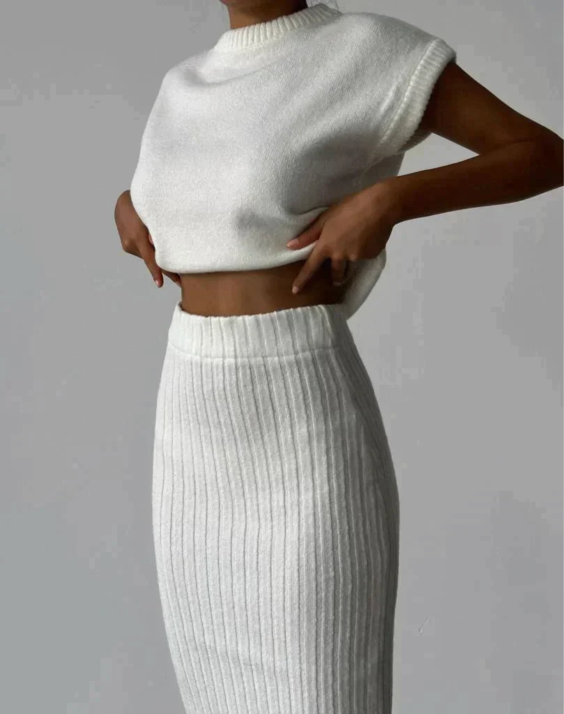 Lillymoda | Carmen - Warmes Strickset [Oberteil+Rock]