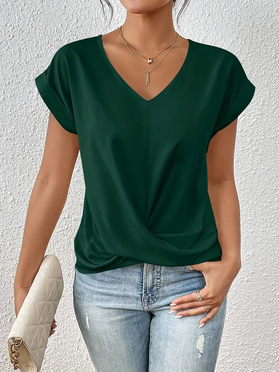 Cleo Casual Shirt | Lässiges T-Shirt mit Sweetheart-Ausschnitt