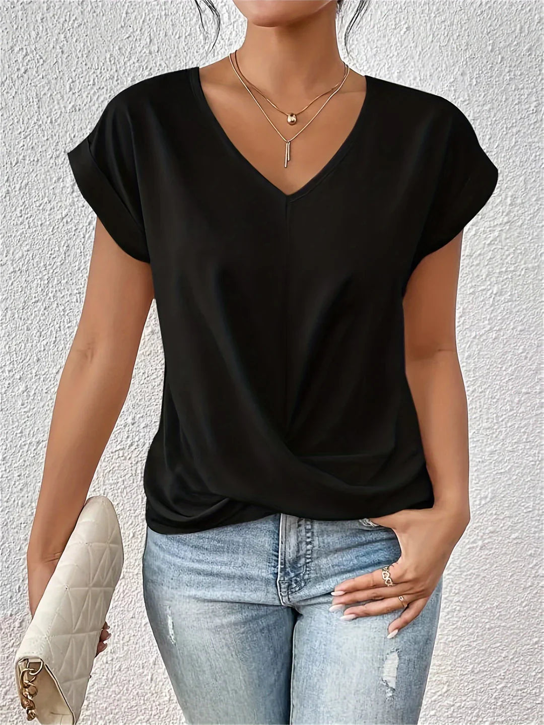 Cleo Casual Shirt | Lässiges T-Shirt mit Sweetheart-Ausschnitt
