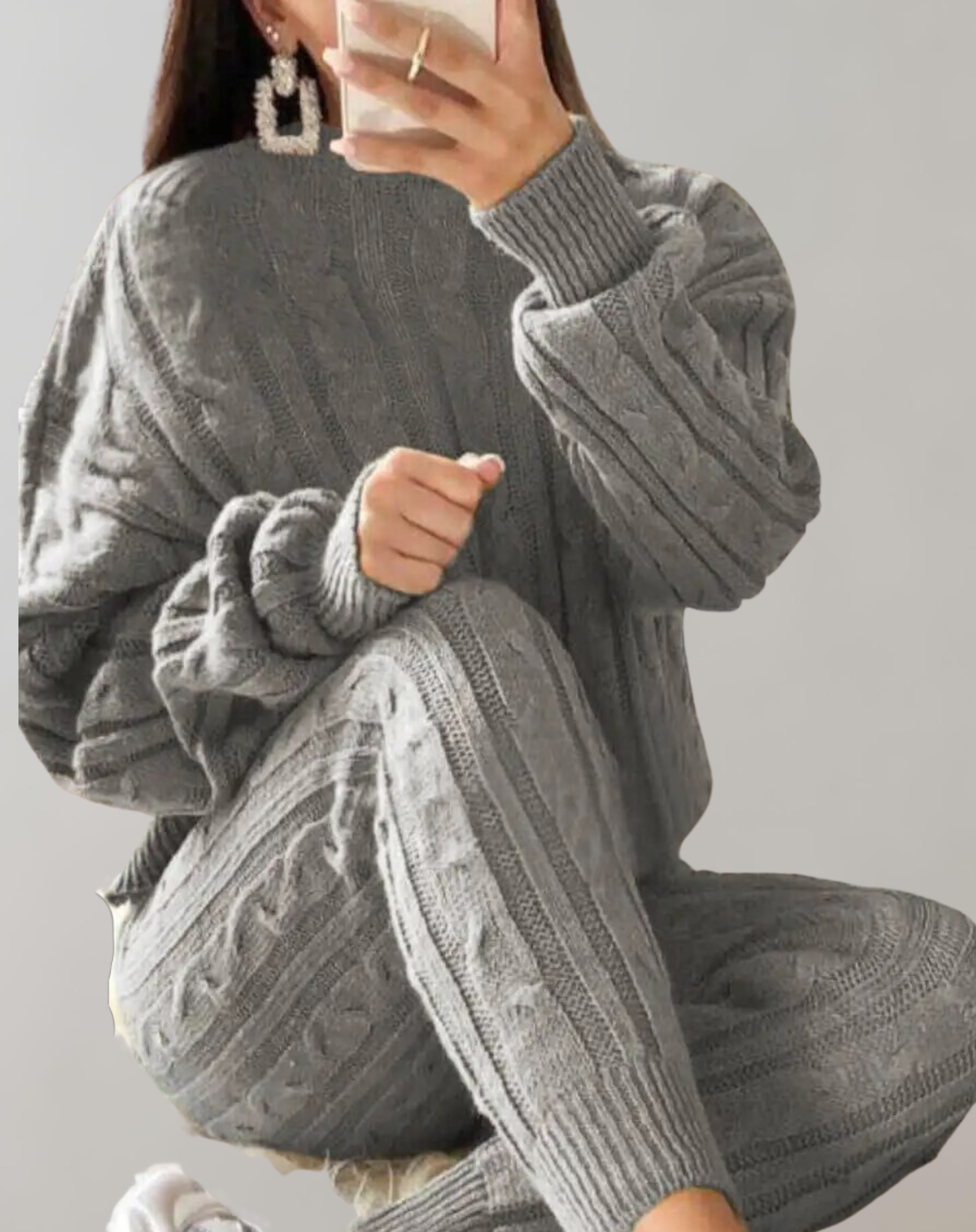 Lillymoda | Blakely - Stylisches gestricktes Soft-Set [Pullover + Hose]