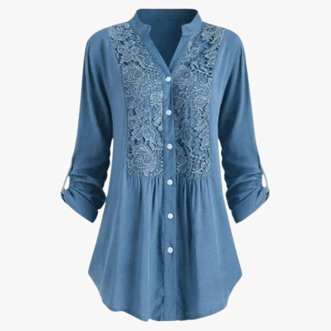 Stylische Bluse mit langen Puffärmeln für Frauen