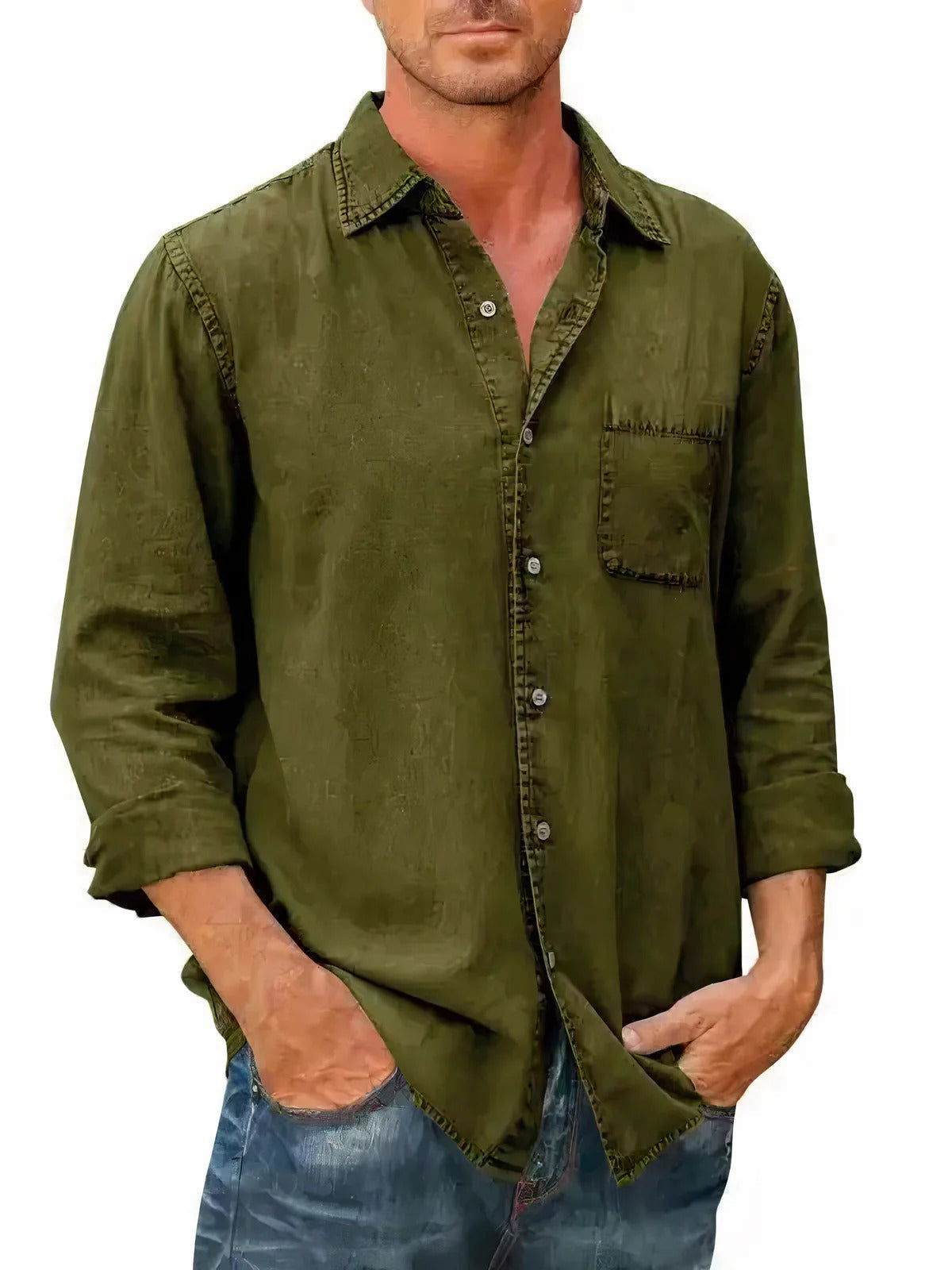 Emilio - Langärmeliges Denim-Shirt