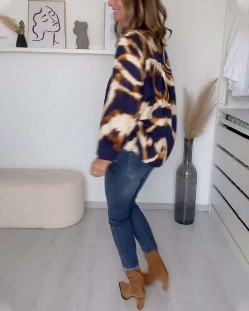Lillymoda | Cecilia - Bedruckte Oberteile mit Langen Ärmeln