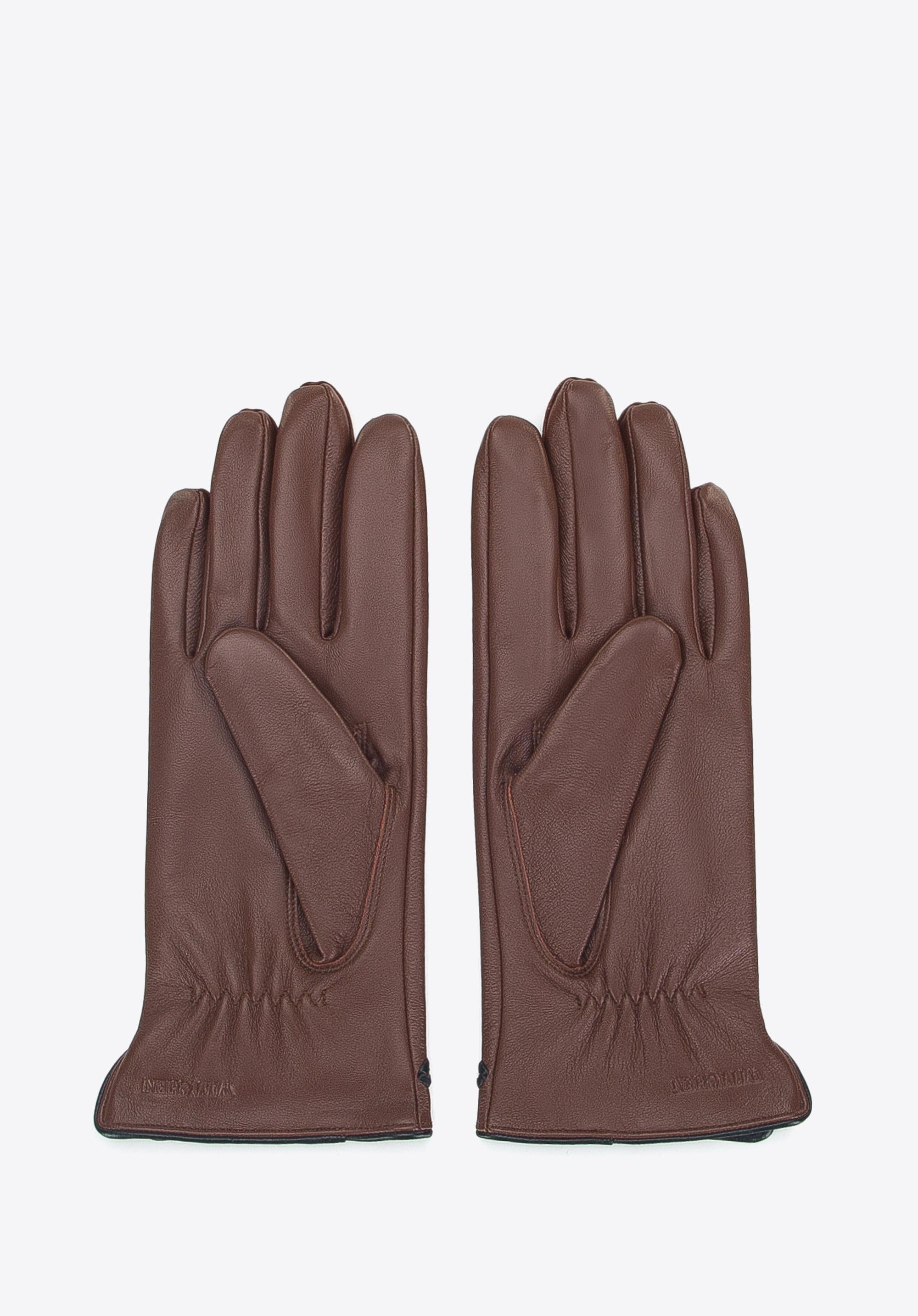 Handschuhe aus Leder für Frauen mit eleganten Dekorationen