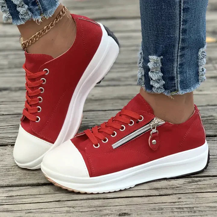Bodil - Sportschuhe mit Reißverschluss und Schnürsenkeln