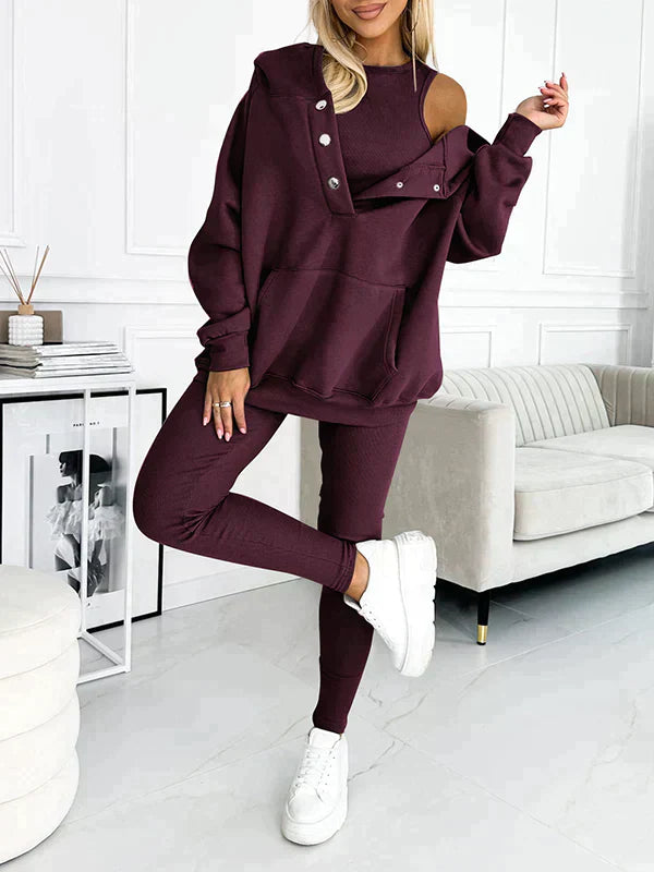 Lillymoda | Dayana - Stylischer Trendiger Trainingsanzug [Hoodie+Hose]