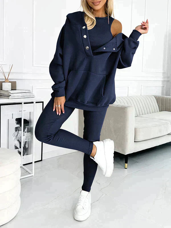Lillymoda | Dayana - Stylischer Trendiger Trainingsanzug [Hoodie+Hose]
