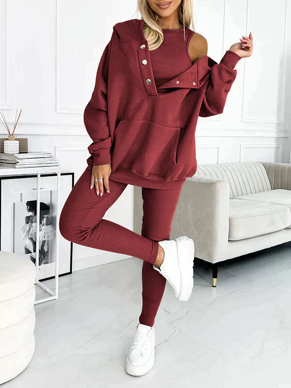 Lillymoda | Dayana - Stylischer Trendiger Trainingsanzug [Hoodie+Hose]