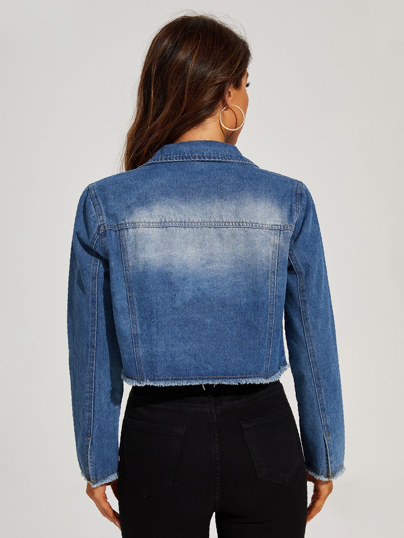 Lillymoda | Amber Gekürzte Denim-Jacke