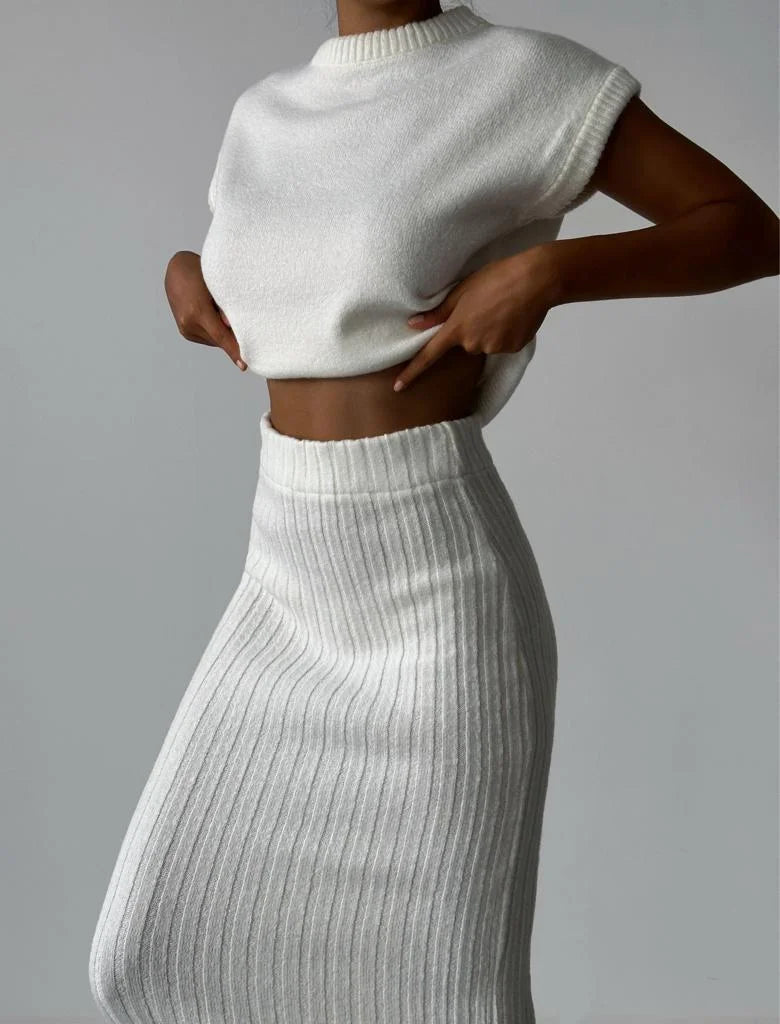 Lillymoda | Carmen - Warmes Strickset [Oberteil+Rock]