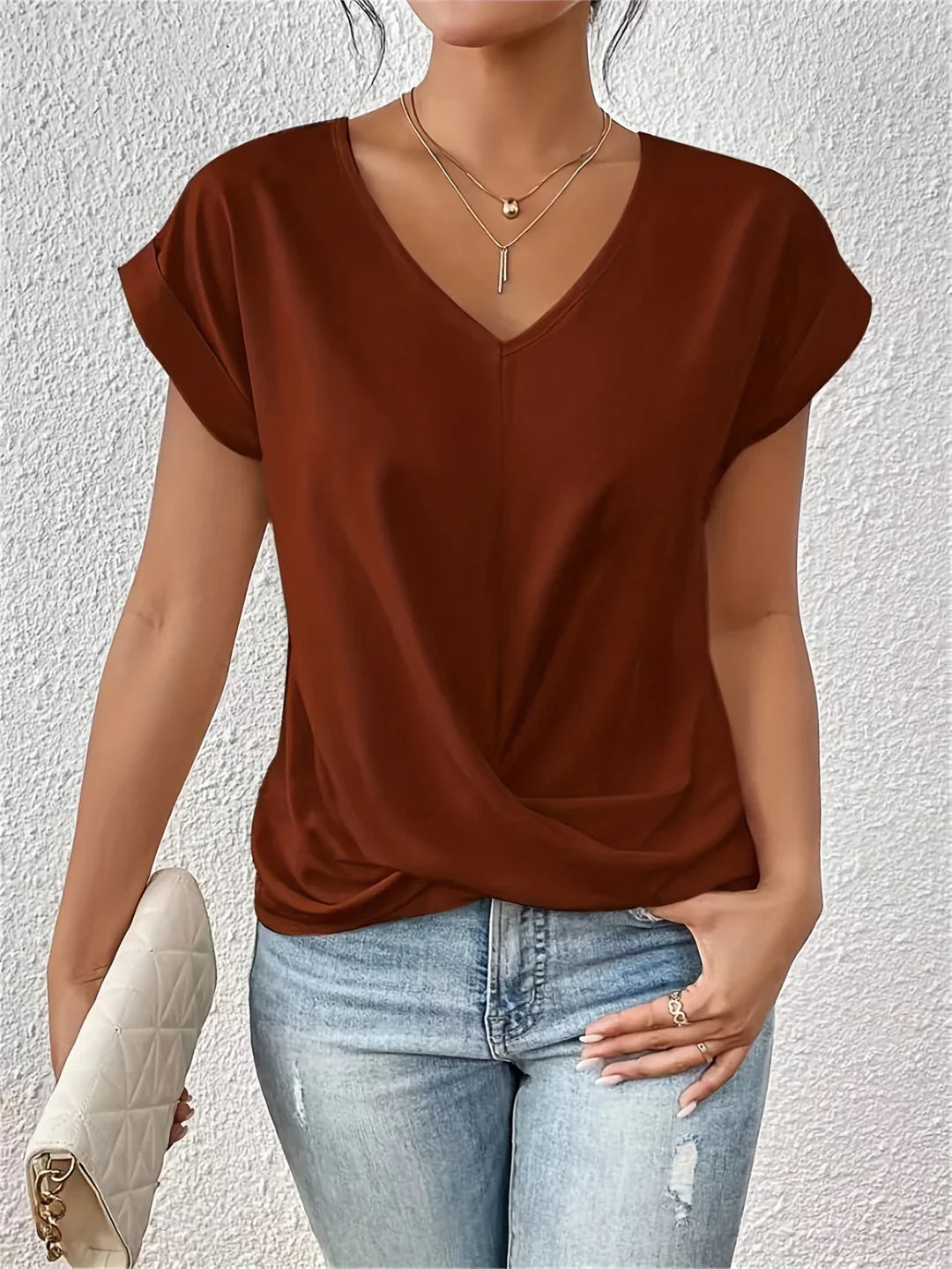 Cleo Casual Shirt | Lässiges T-Shirt mit Sweetheart-Ausschnitt