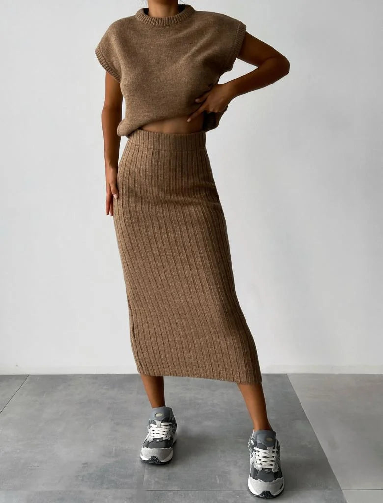 Lillymoda | Carmen - Warmes Strickset [Oberteil+Rock]