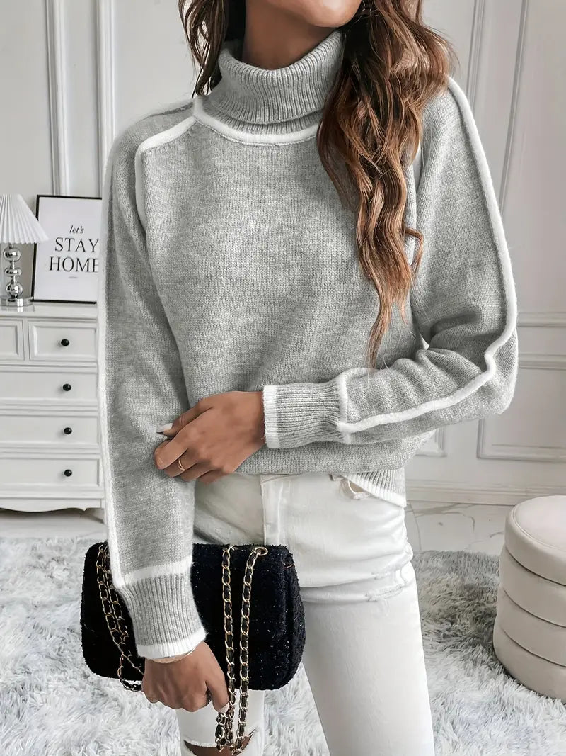Jenny - Gestrickter Rollkragenpullover für Damen