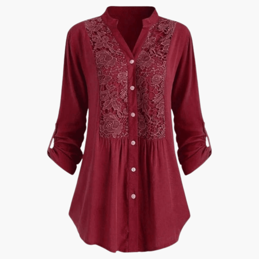Stylische Bluse mit langen Puffärmeln für Frauen