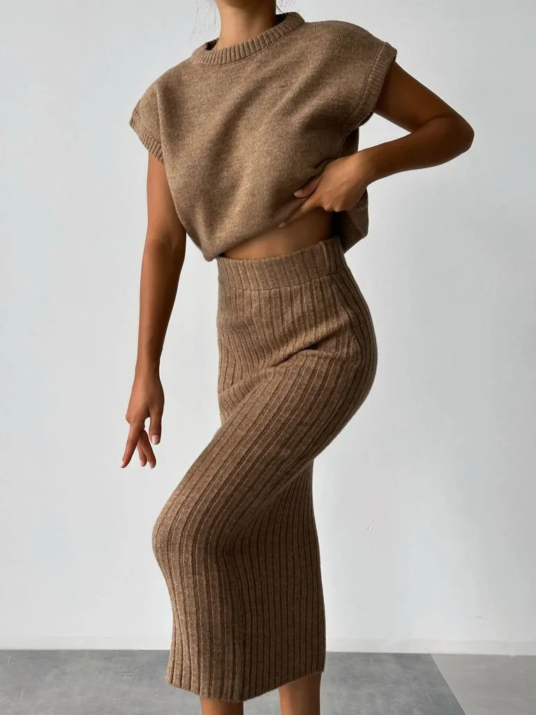 Lillymoda | Carmen - Warmes Strickset [Oberteil+Rock]
