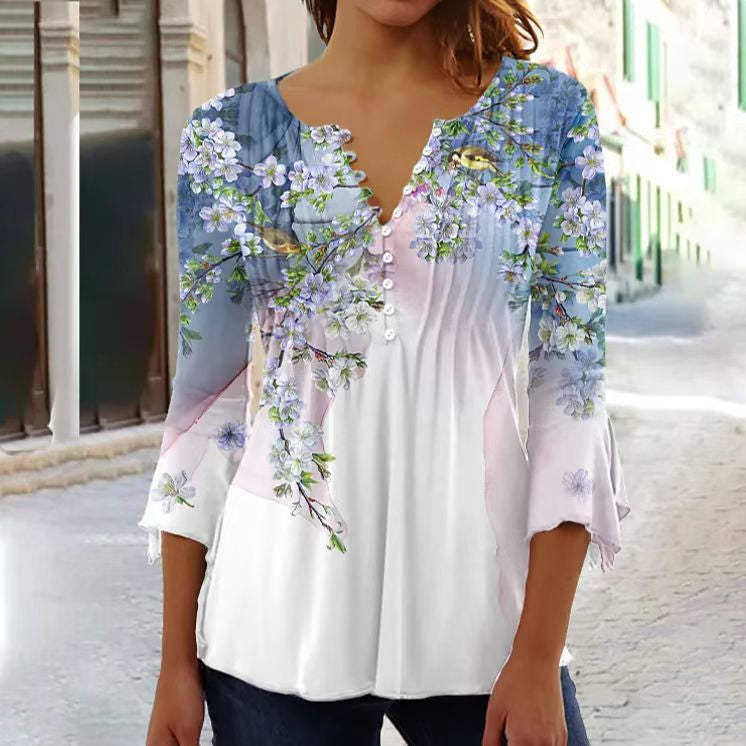Anna - Hochwertige Bluse mit tollem Muster