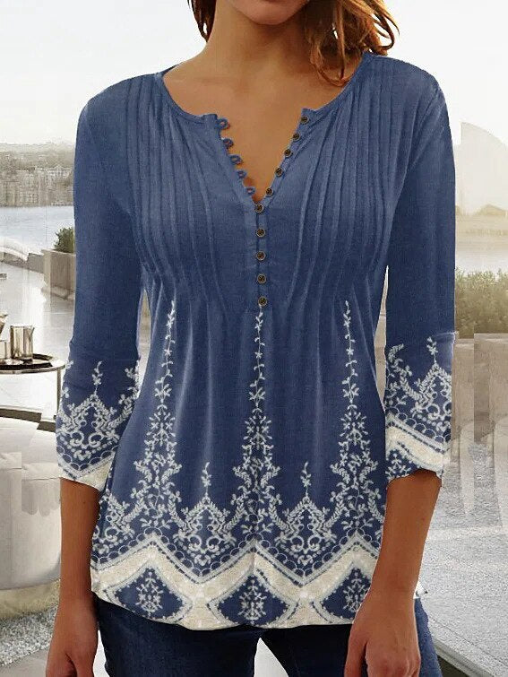 Anna - Hochwertige Bluse mit tollem Muster