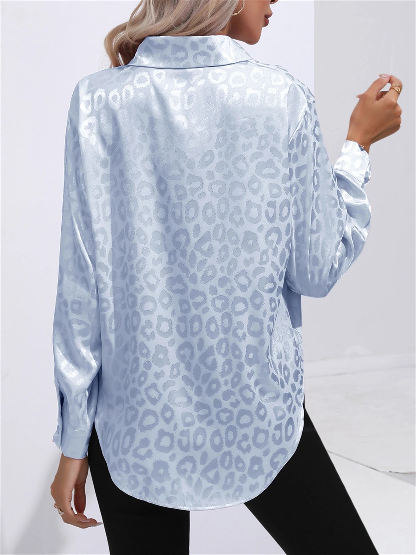 Damen Leopard Hemd | Langarm