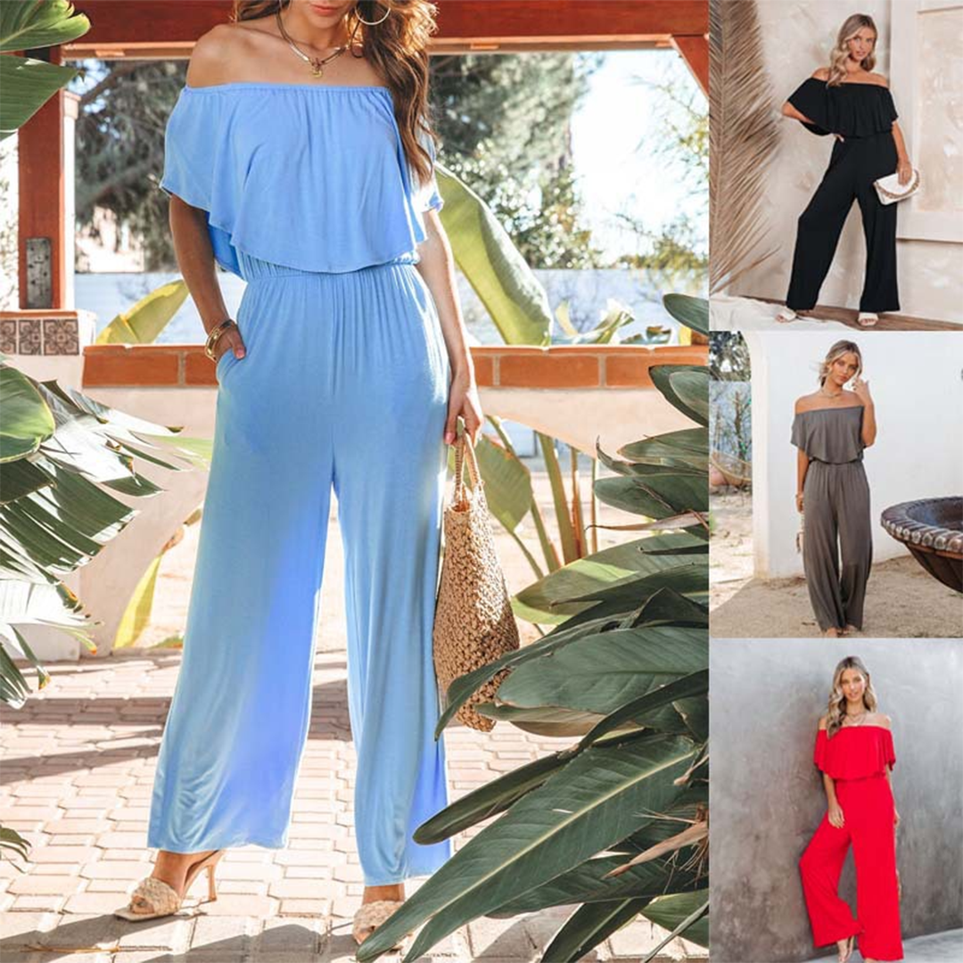 Shine - Eleganter Schulterfreier Jumpsuit