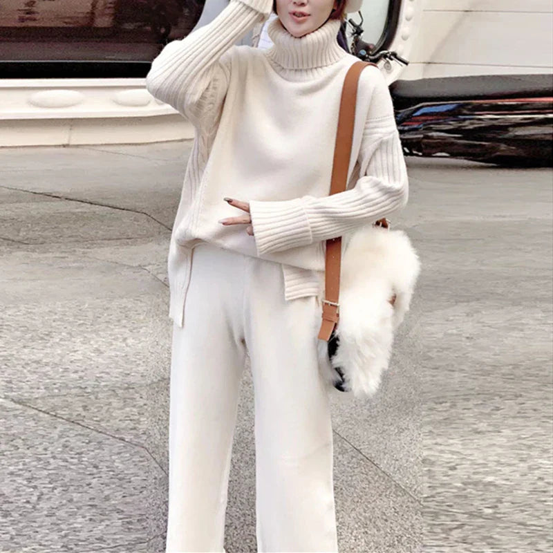 Lillymoda | Calista - Stylisches Strick-Set [Pullover+Hose]