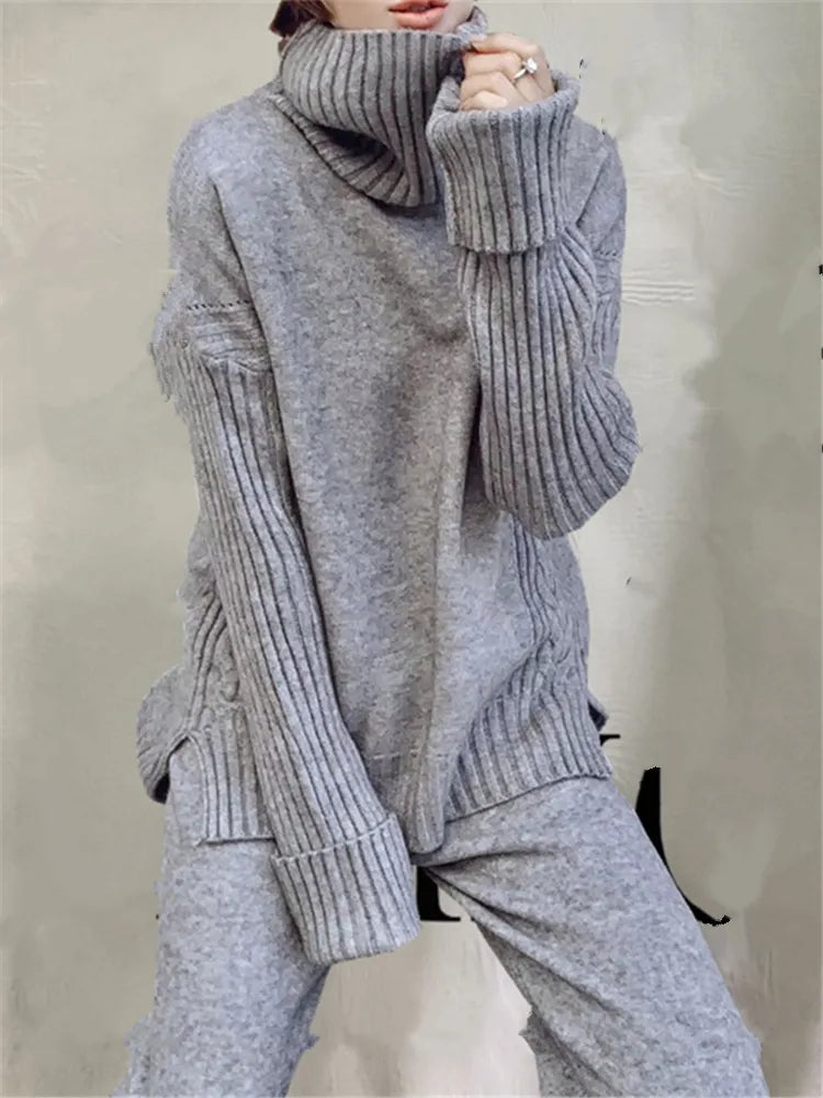 Lillymoda | Calista - Stylisches Strick-Set [Pullover+Hose]