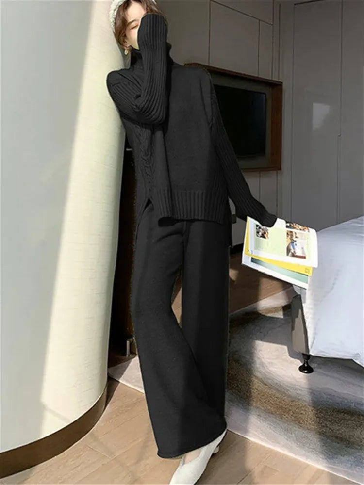 Lillymoda | Calista - Stylisches Strick-Set [Pullover+Hose]
