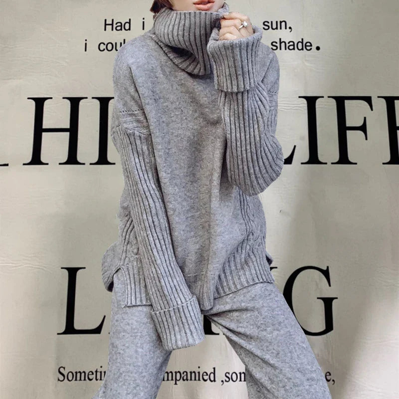 Lillymoda | Calista - Stylisches Strick-Set [Pullover+Hose]