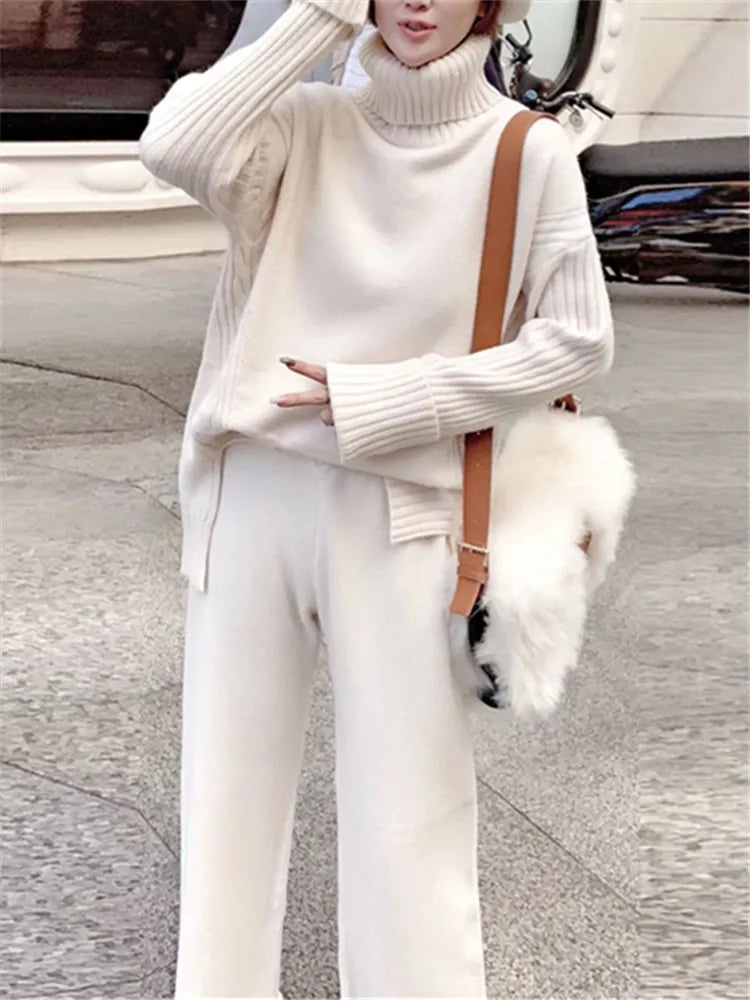 Lillymoda | Calista - Stylisches Strick-Set [Pullover+Hose]