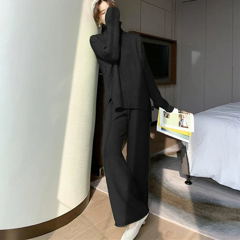 Lillymoda | Calista - Stylisches Strick-Set [Pullover+Hose]