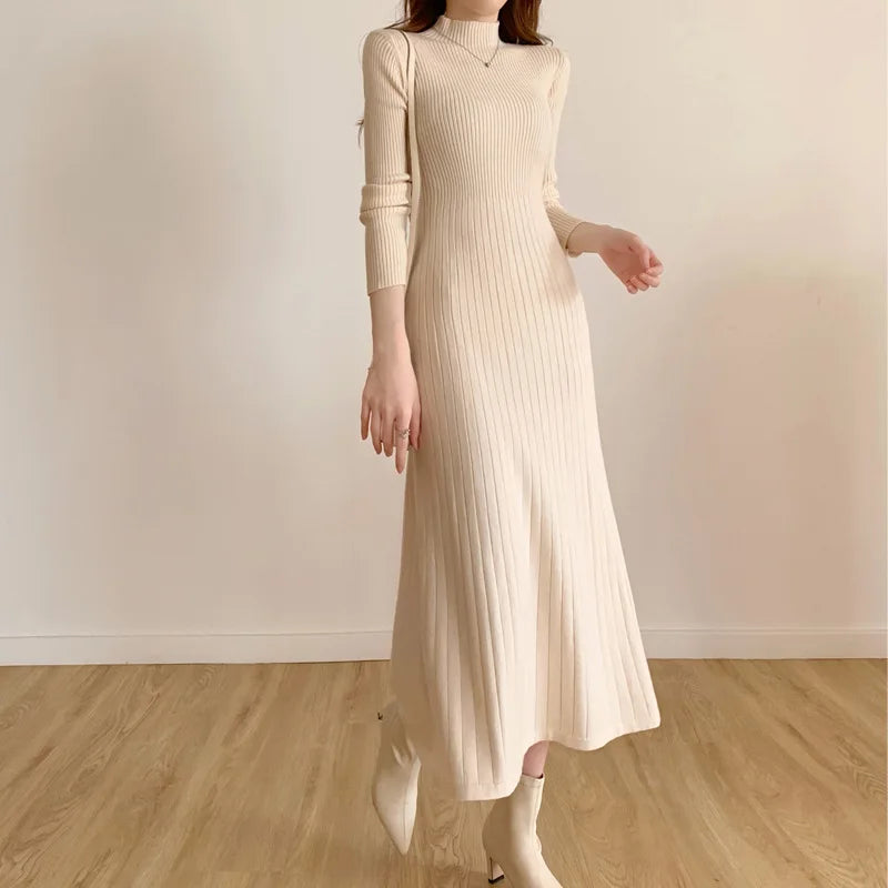 Lillymoda | Elara - Elegantes Langes Strickkleid