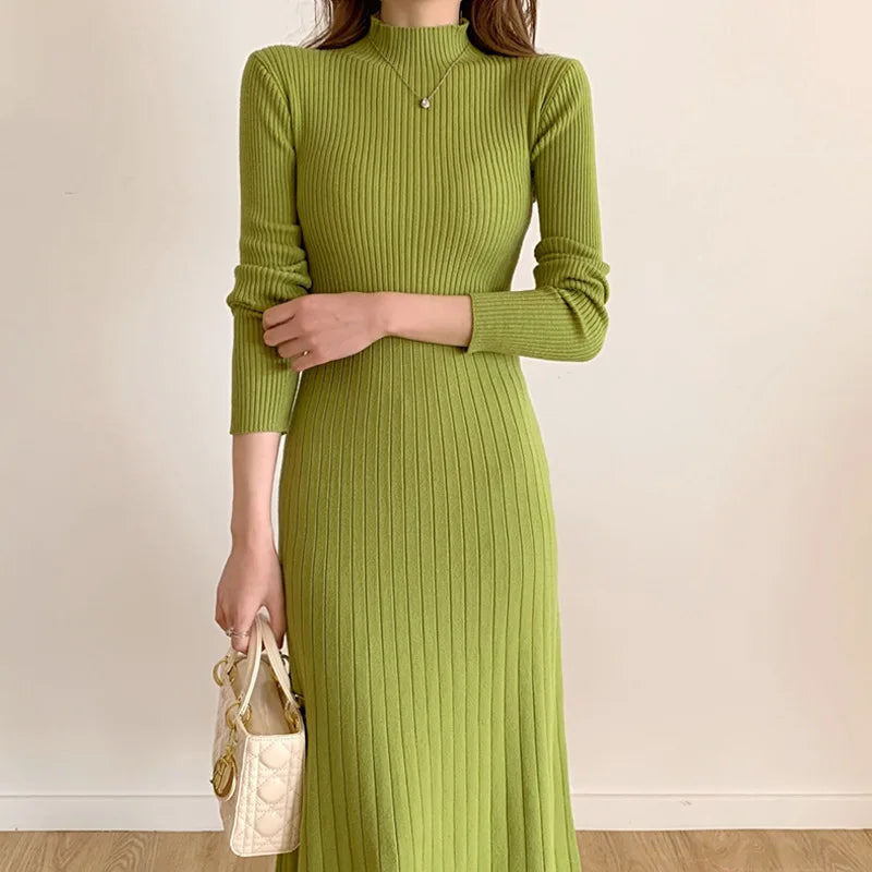 Lillymoda | Elara - Elegantes Langes Strickkleid