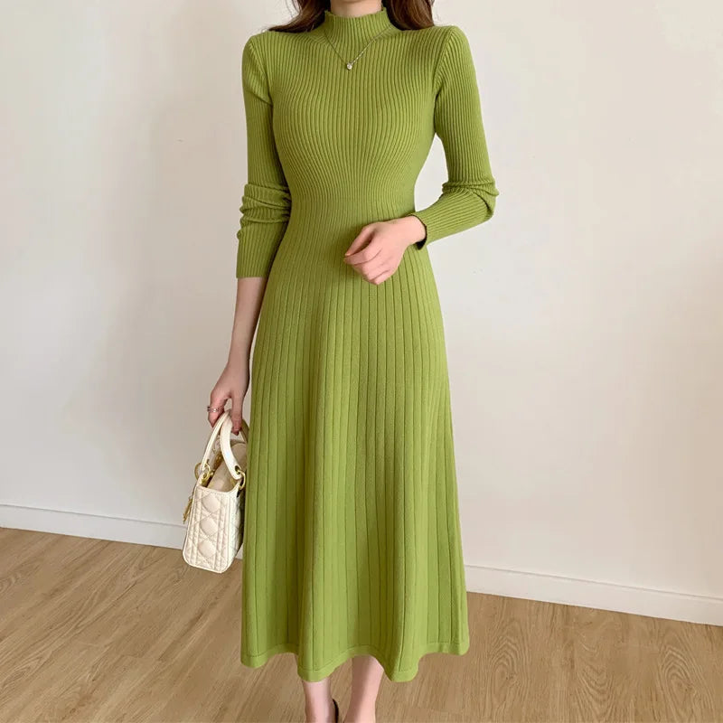 Lillymoda | Elara - Elegantes Langes Strickkleid