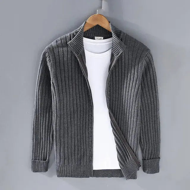 Strickpullover mit Reißverschluss