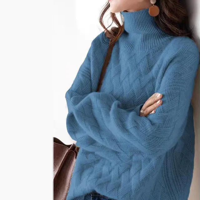 Lillymoda | Jessica - Stylischer Rollkragenpullover mit Strickmuster