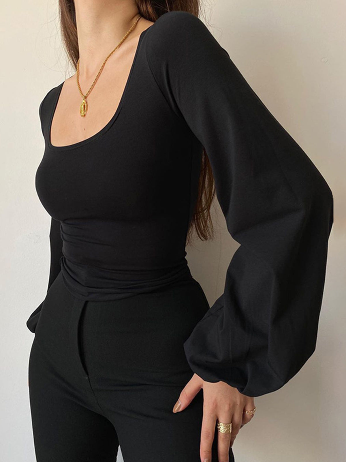 Old Money Bluse mit Puffärmeln Damen