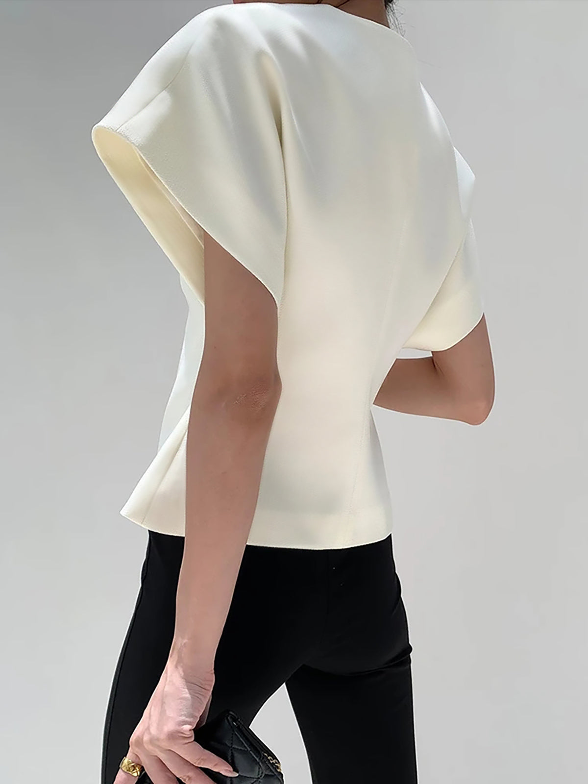 Old Money Bluse mit Asymmetrischem Schnitt Damen