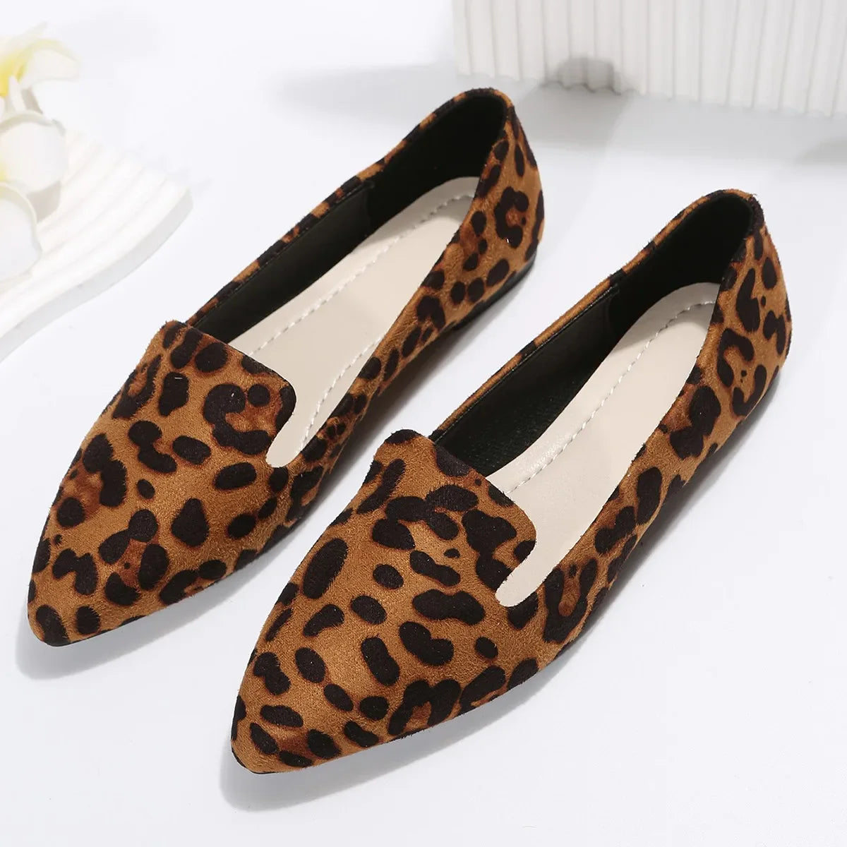 Lillymoda | Ashley - Leopard Spitze Zehensandalen