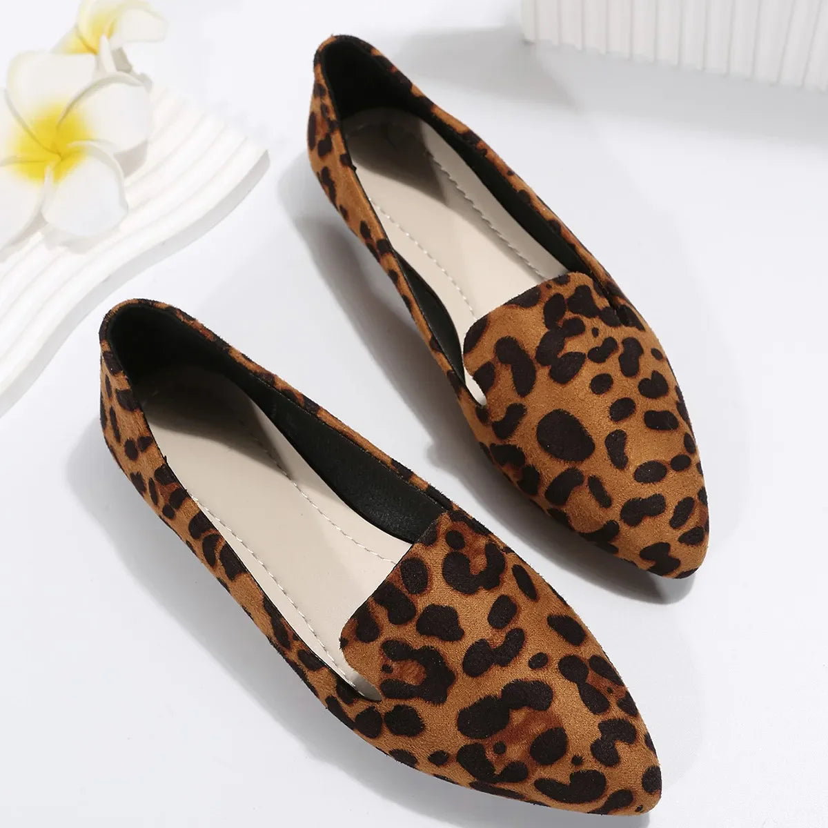 Lillymoda | Ashley - Leopard Spitze Zehensandalen