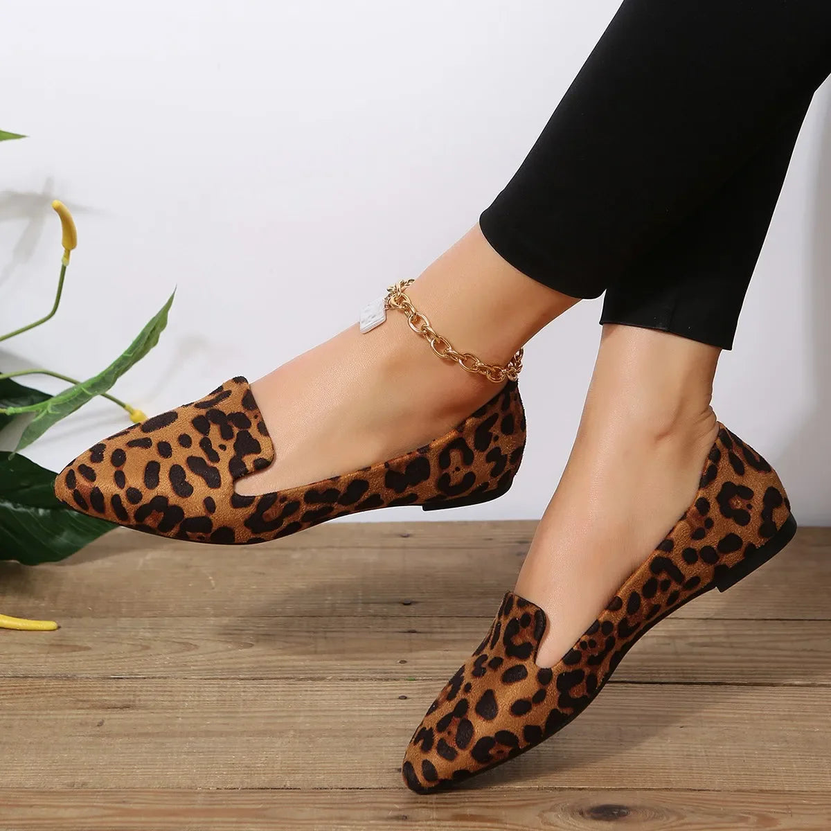 Lillymoda | Ashley - Leopard Spitze Zehensandalen
