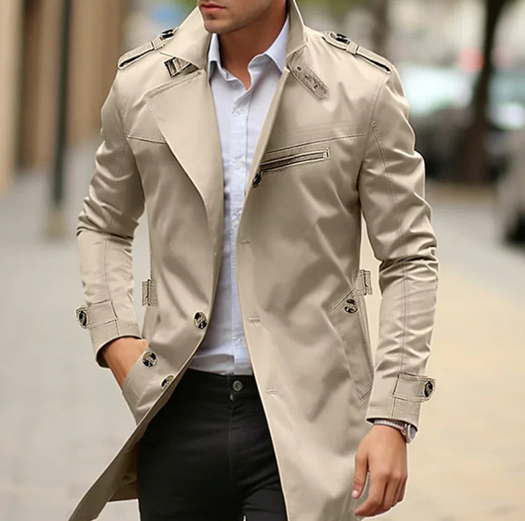 NELIO - Stilvoller Frühlings-Trenchcoat für Herren