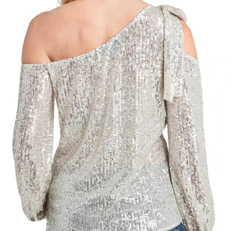 Lillymoda | Eliana - Elegantes Schulterfreies Pailletten-Top
