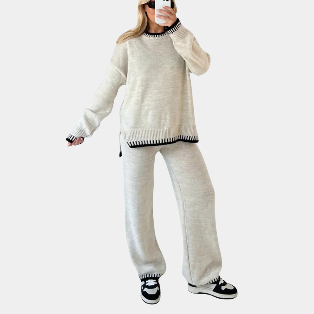 Lillymoda | Demi - Gestricktes Sommer-Lockeres Set [Pullover + Hose]