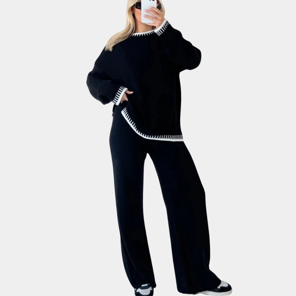 Lillymoda | Demi - Gestricktes Sommer-Lockeres Set [Pullover + Hose]