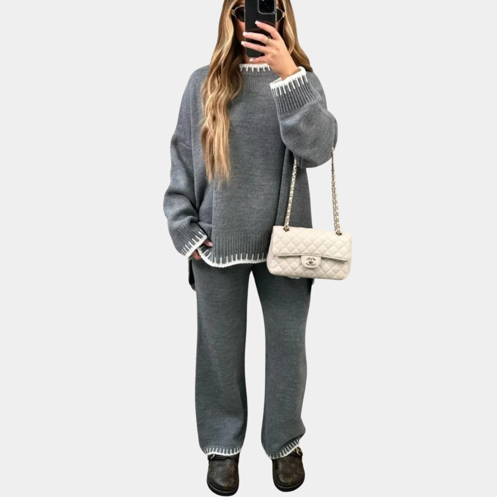 Lillymoda | Demi - Gestricktes Sommer-Lockeres Set [Pullover + Hose]