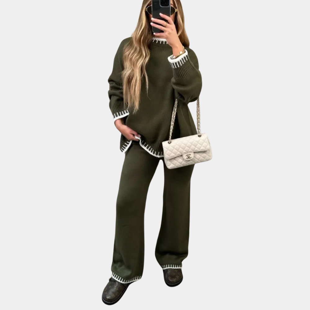 Lillymoda | Demi - Gestricktes Sommer-Lockeres Set [Pullover + Hose]