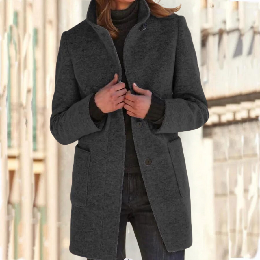 Eleganter Mantel mit Stehkragen für Damen | Ideal für alle Jahreszeiten