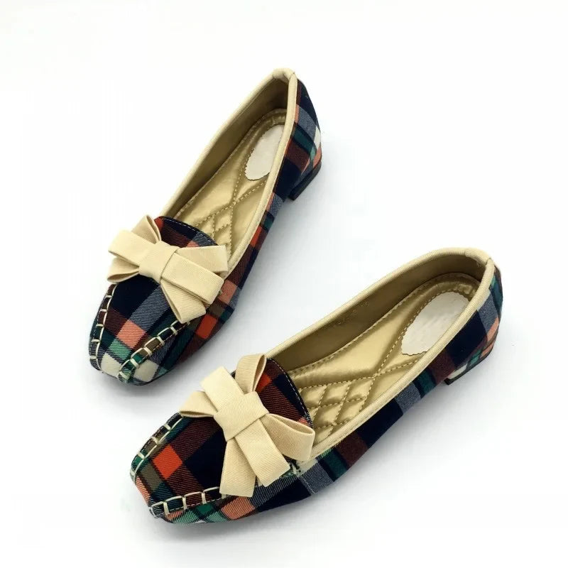 Concetta - England Style Gingham Damen Freizeitschuhe